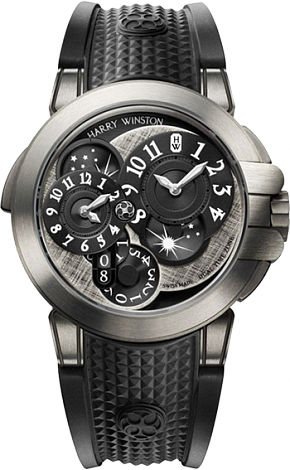 Review Harry Winston Ocean Dual Time Monochrome OCEATZ44ZZ008 watch Replica